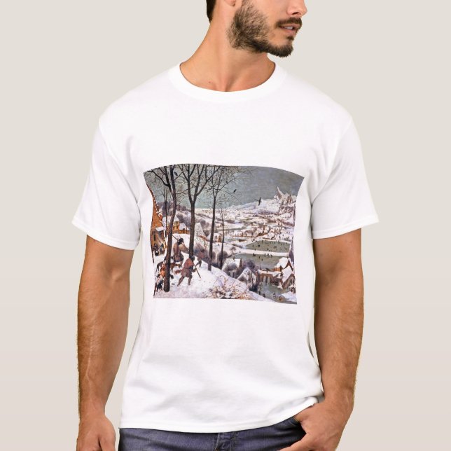 Camiseta Cazadores en la nieve, Pieter Bruegel el anciano (Anverso)