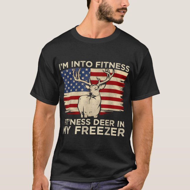 Camiseta Cazando A Im En Fitness Fit Ness Deer Freezer (Anverso)