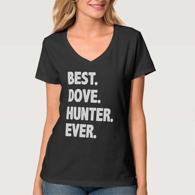Camiseta Cazando a la mejor cazadora de palomas (Anverso)