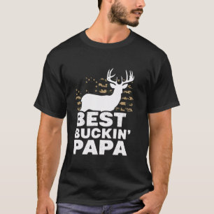Camiseta Cazando a papá Deer Buck Bandera de los Estados Un