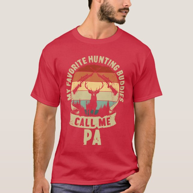 Camiseta Cazando amigos del Día de los Padres Padre Regalo (Anverso)
