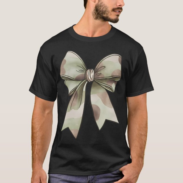 Camiseta Cazando camuflaje viejo camo bow camo coquette bow (Anverso)