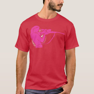 Camiseta Cazando Chica disparando a Chicas disparando a Hun