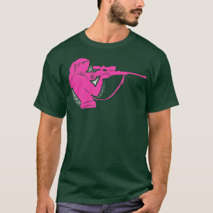 Camiseta Cazando Chica disparando a Chicas disparando a Hun