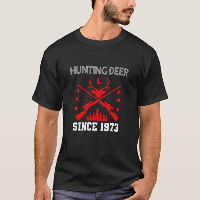 Camiseta Cazando ciervos desde 1973 (Anverso)