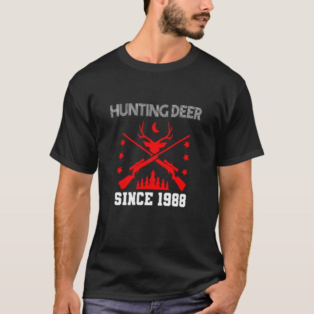 Camiseta Cazando ciervos desde 1988 (Anverso)