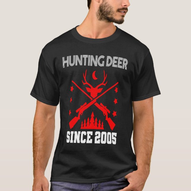 Camiseta Cazando ciervos desde 2005 (Anverso)