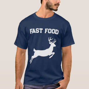 Camiseta Cazando Ciervos Saltarines de Comida Rápida Divert