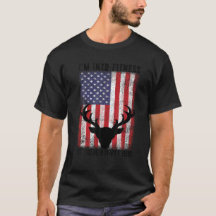 Camiseta Cazando estoy en aptitud cazador de divertidos cie