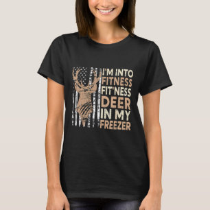 Camiseta Cazando, estoy en aptitud, deer Freezer Funny Hu