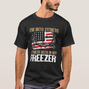 Camiseta Cazando estoy en aptitud deer Freezer Hunter Dad H