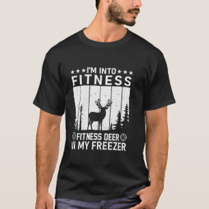 Camiseta Cazando estoy en aptitud deer Freezer Hunter Dad L