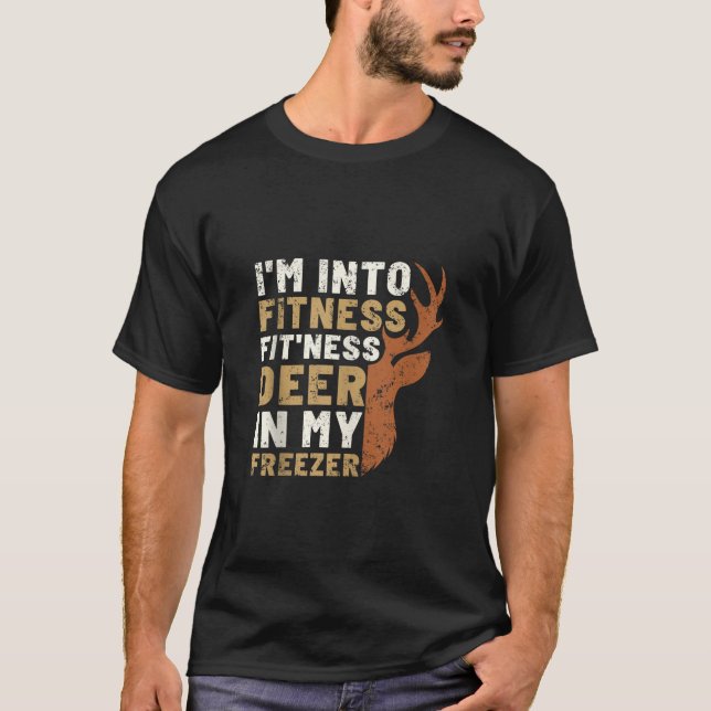 Camiseta Cazando estoy en aptitud para el Ness Deer en mi F (Anverso)