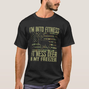 Camiseta Cazando estoy en el gimnasio Deer Freezer Funny Gi