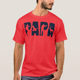 Camiseta Cazando Papa Padre Divertido Humor De Papá Para Ho