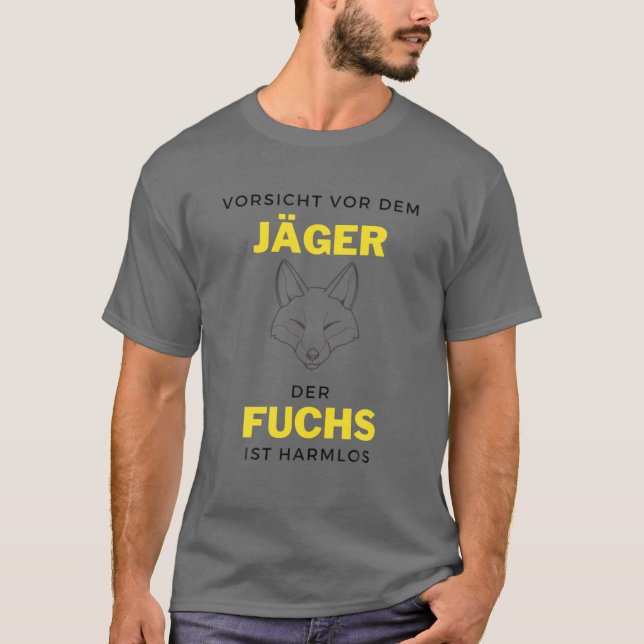 Camiseta Cazando ropa Fox cazando cazadores masculinos (Anverso)
