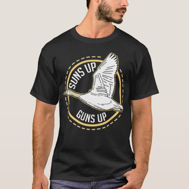 Camiseta Cazando Suns Arriba Pistolas Pato Pato Fly Bird Gi (Anverso)