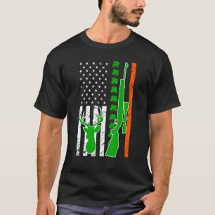 Camiseta Cazando Venado Con Un Pistola St Patricks Day Hun 