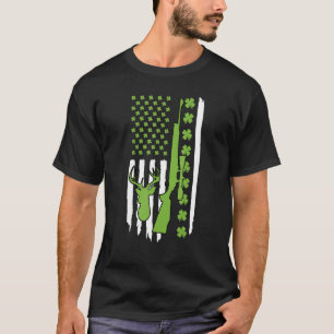 Camiseta Cazando Venado Con Un Pistola St Patricks Day Hun 
