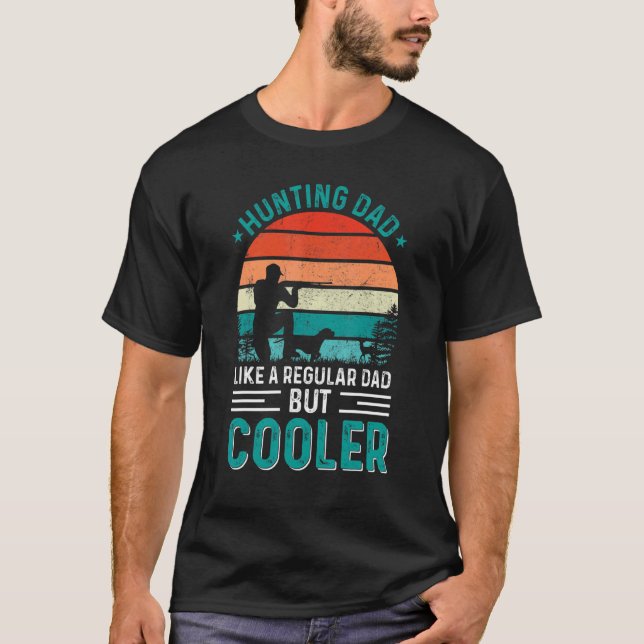 Camiseta Cazar A Papá Como Un Padre Padres Vinatge Da (Anverso)