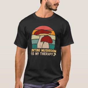 Camiseta Cazar champiñones es mi terapia Vintage Morel Hunt
