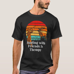 Camiseta Cazar con amigos es una amenaza para la vida silve