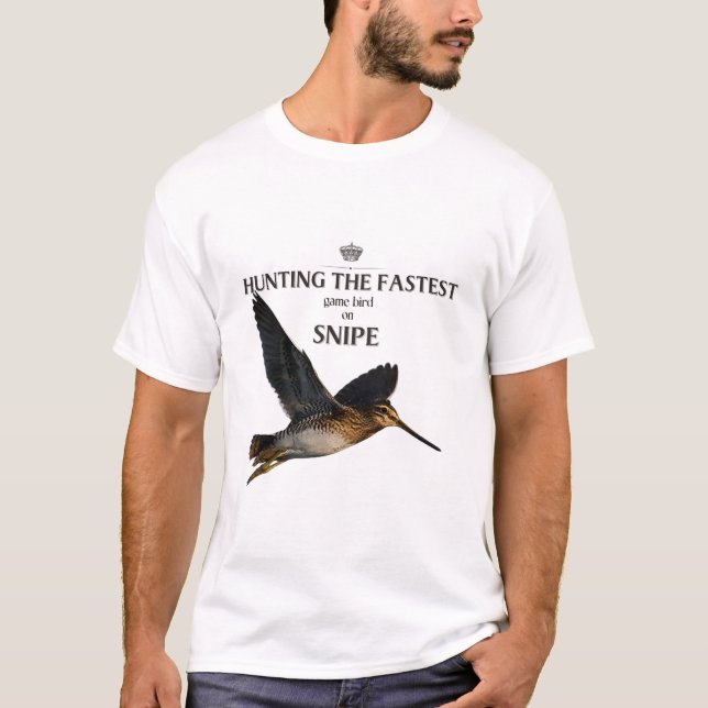 Camiseta Cazar El Pájaro Más Rápido - El Snipe (Anverso)