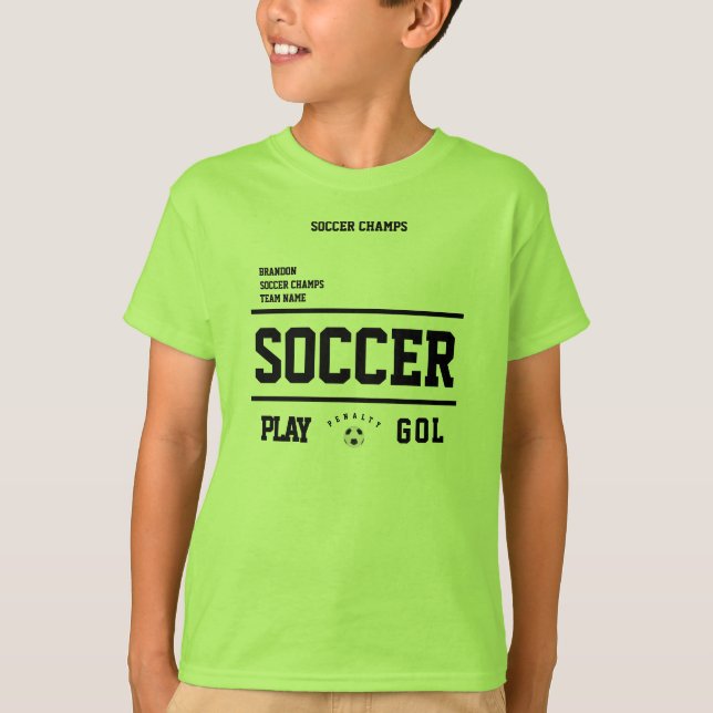 Camiseta Cazas de fútbol limón del equipo de jugadores pers (Anverso)