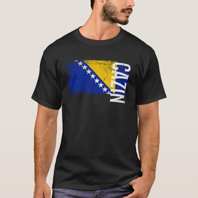 Camiseta Cazin Bosnia Flag For Bosnian Men Women Kids (Anverso)