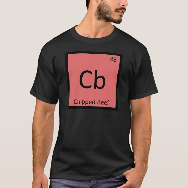 Camiseta Cb - Química de carne picada Símbolo de tabla peri (Anverso)
