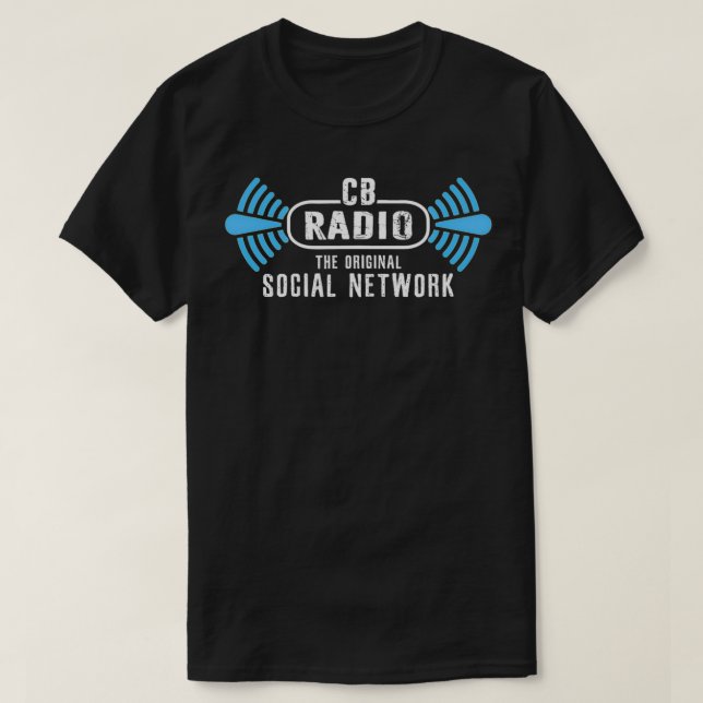Camiseta CB Radio Original Social Network HAM Radio Lover D (Diseño del anverso)