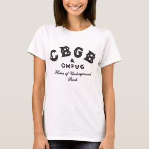 Camiseta CBS Baseba subterráneo del punk rock del raglán de