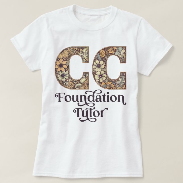 Camiseta CC Fundaciones Tutor Clásica Conversación Floral (Diseño del anverso)