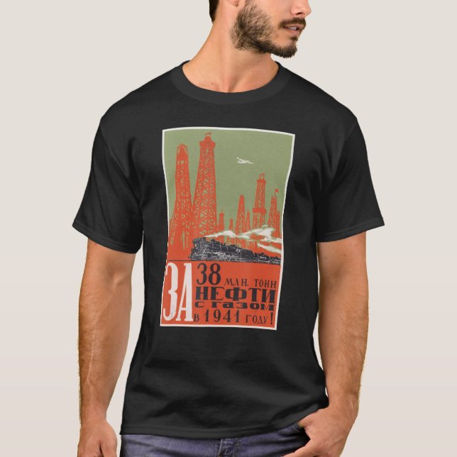 Camiseta CCCP UdSSR Tráfico de locomotora de vapor Comunida (Anverso)