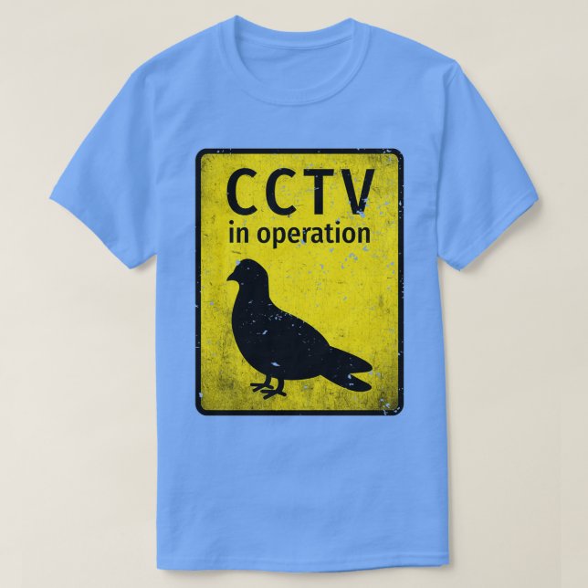 Camiseta CCTV Security Camera Pigeon Spy 1 (Diseño del anverso)