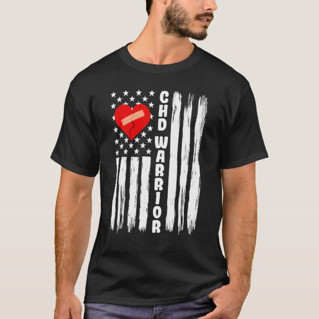 Camiseta Cd Guerrero de la bandera estadounidense Enfermeda (Anverso)