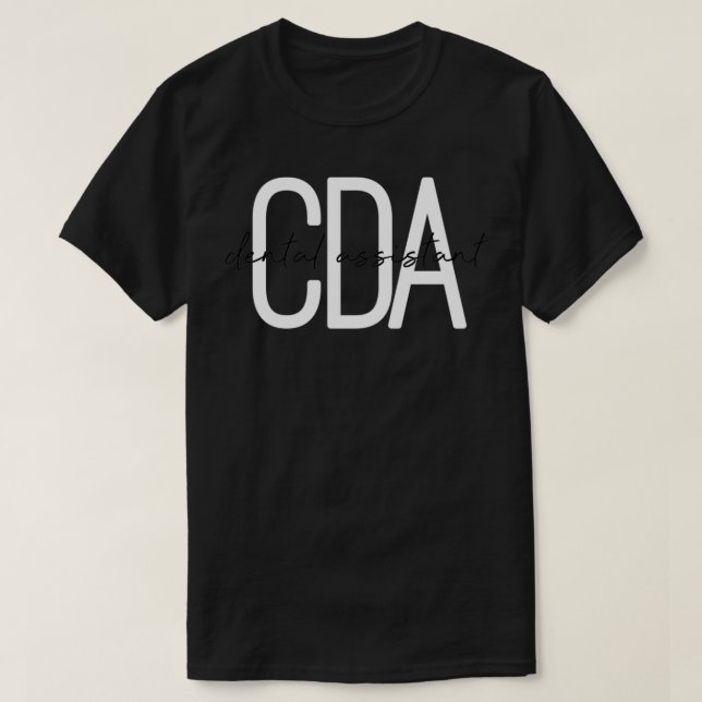 Camiseta CDA certified dental assistant cute  (Diseño del anverso)