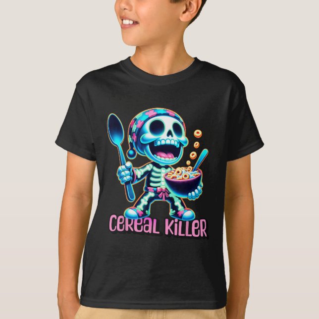 Camiseta Ce de desayuno divertido para asesina de cereales  (Anverso)