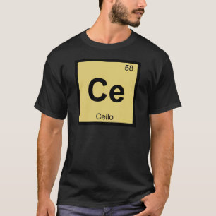 Camiseta Ce - Música de violonchelo Símbolo de la tabla per