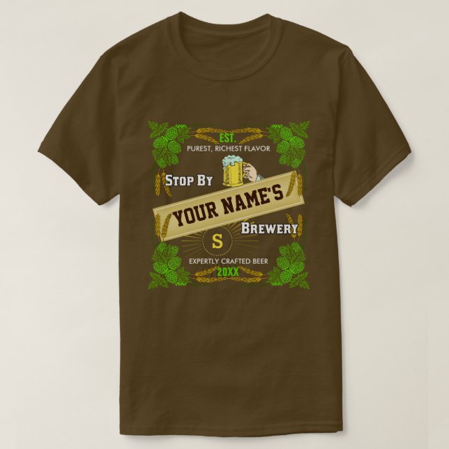 Camiseta Cebada personalizada cervecería Guay de los saltos (Diseño del anverso)
