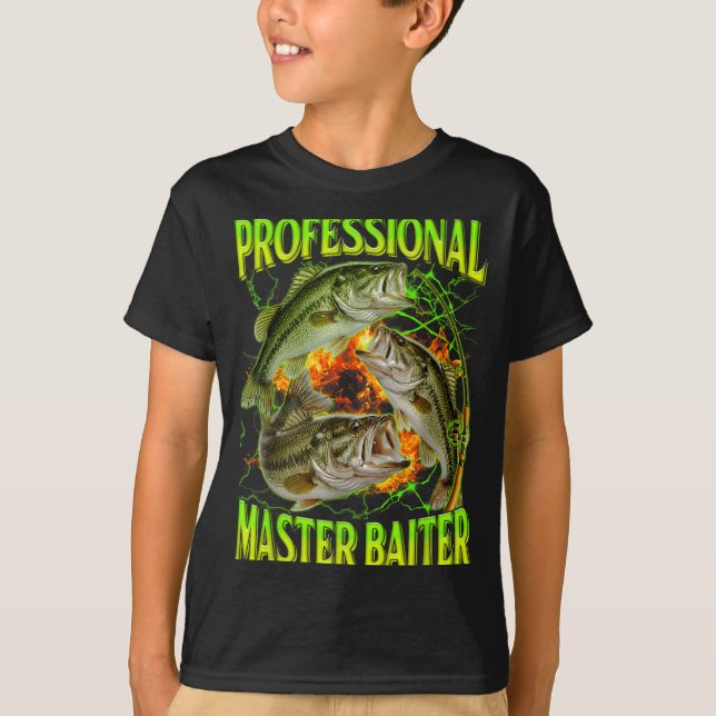 Camiseta Cebador maestro profesional meme divertido de pesc (Anverso)
