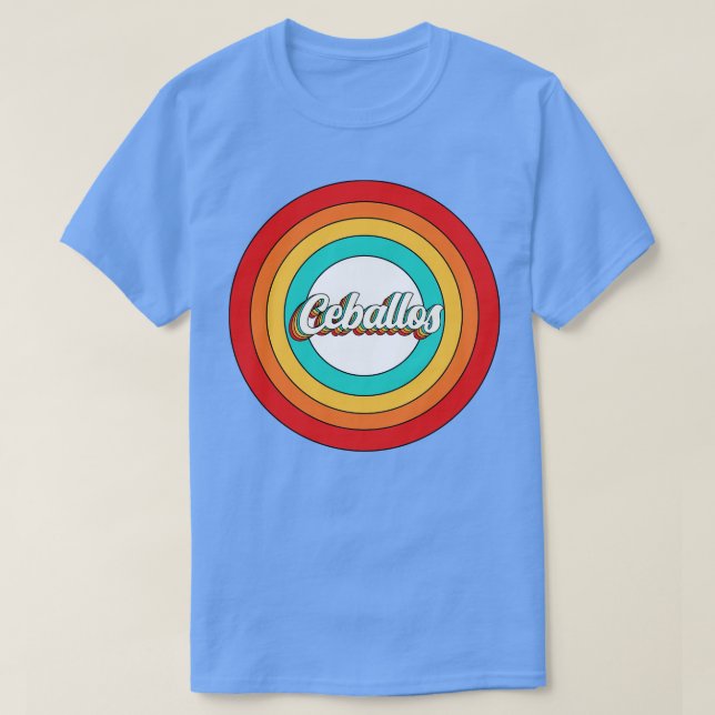 Camiseta Ceballos Nombre Shirt Vintage Ceballos Circle (Diseño del anverso)