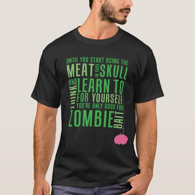 Camiseta Cebo del zombi (carne oscura) (Anverso)
