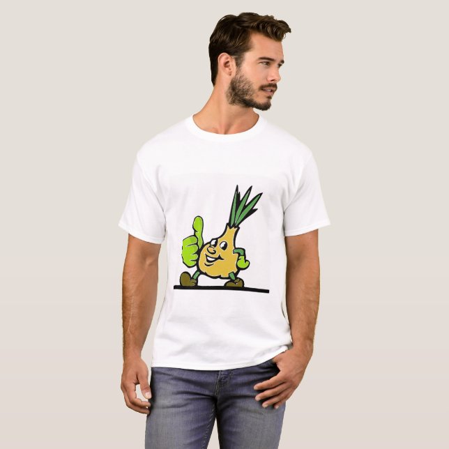 Camiseta Cebolla con pulgares hacia arriba (Anverso completo)