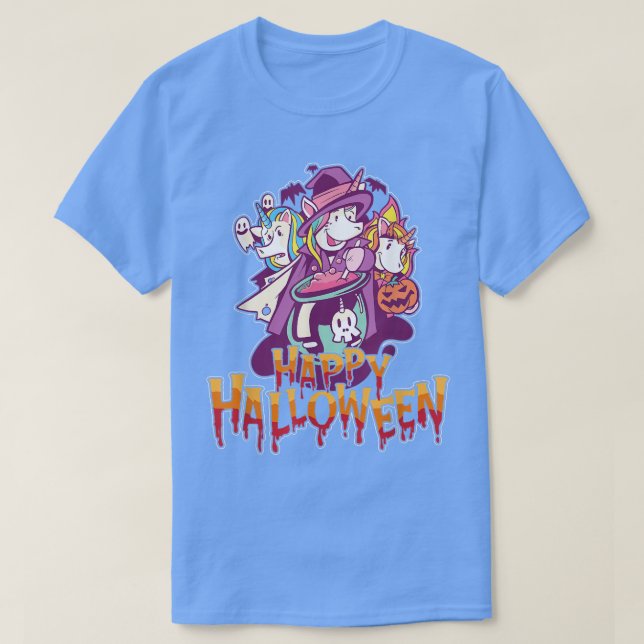 Camiseta Cebolla de diseño de unicornios de Halloween para  (Diseño del anverso)