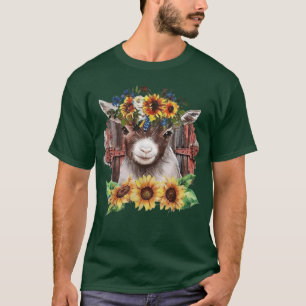 Camiseta Cebolla de girasol Ganado de cabra 