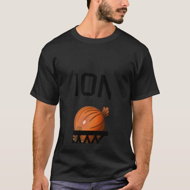 Camiseta Cebolla en una red de baloncesto ORIGINAL (Anverso)