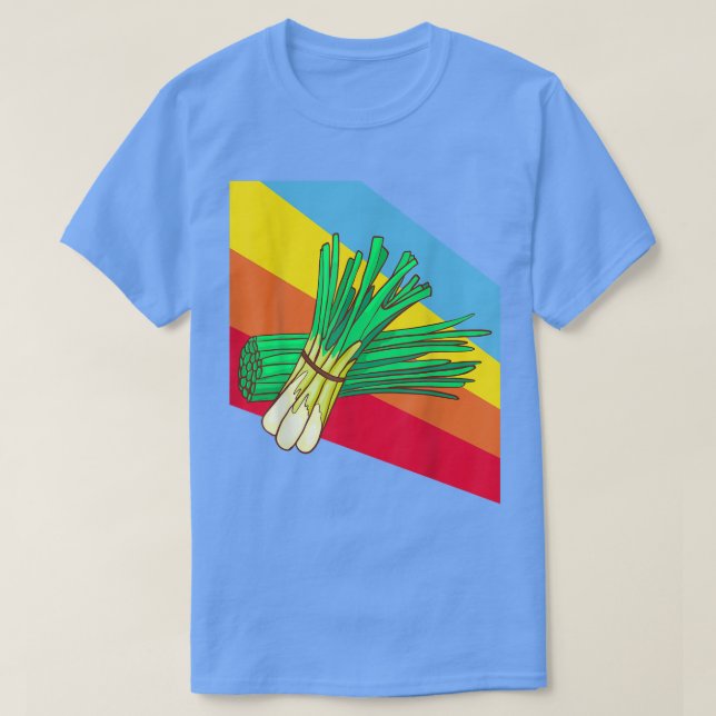 Camiseta Cebollas de invierno Vegetales Comida Vegetariana (Diseño del anverso)