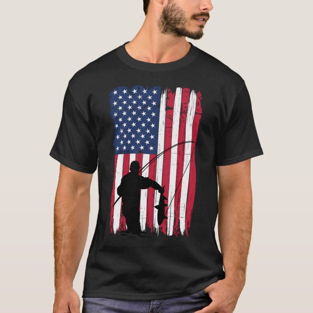 Camiseta Cebos de pesca americanos de EE. UU. (Anverso)