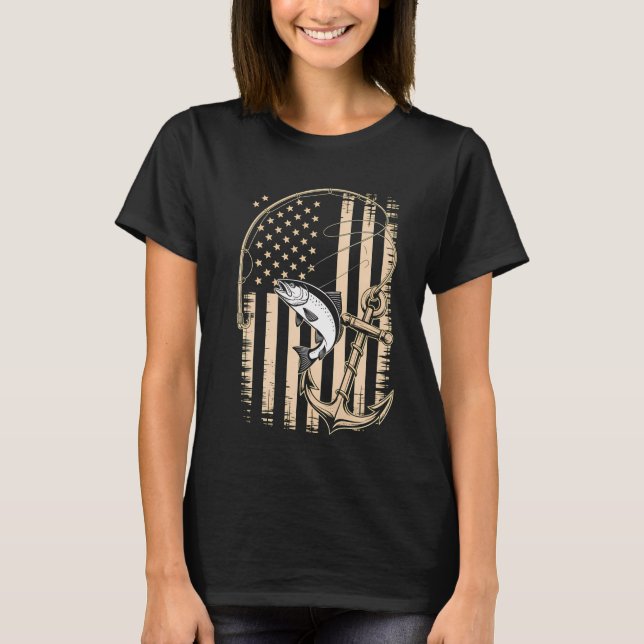 Camiseta Cebos de pesca americanos de EE. UU. (Anverso)